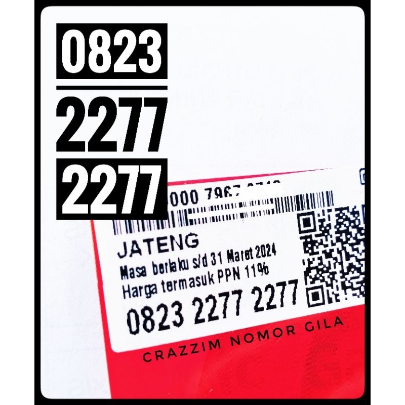 Nomor Cantik Telkomsel Ribuan AABBCCDD 22772277. No Cantik Super 77. Kartu Perdana Cantik Murah