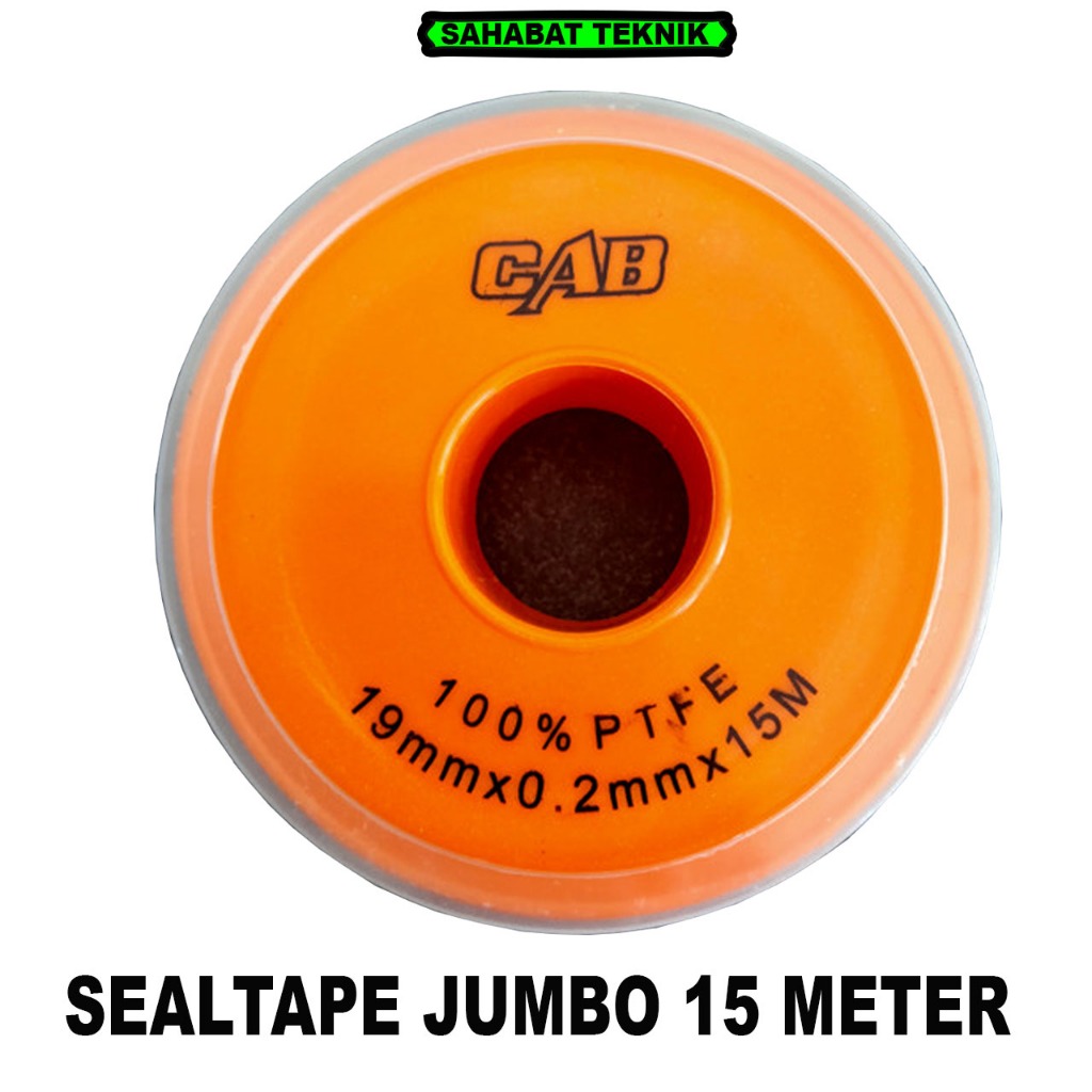 Seal Tape Panjang Besar Jumbo 19 mm x 15 Meter / Siltip Sealtape Solasi Pipa Paralon PVC BESI