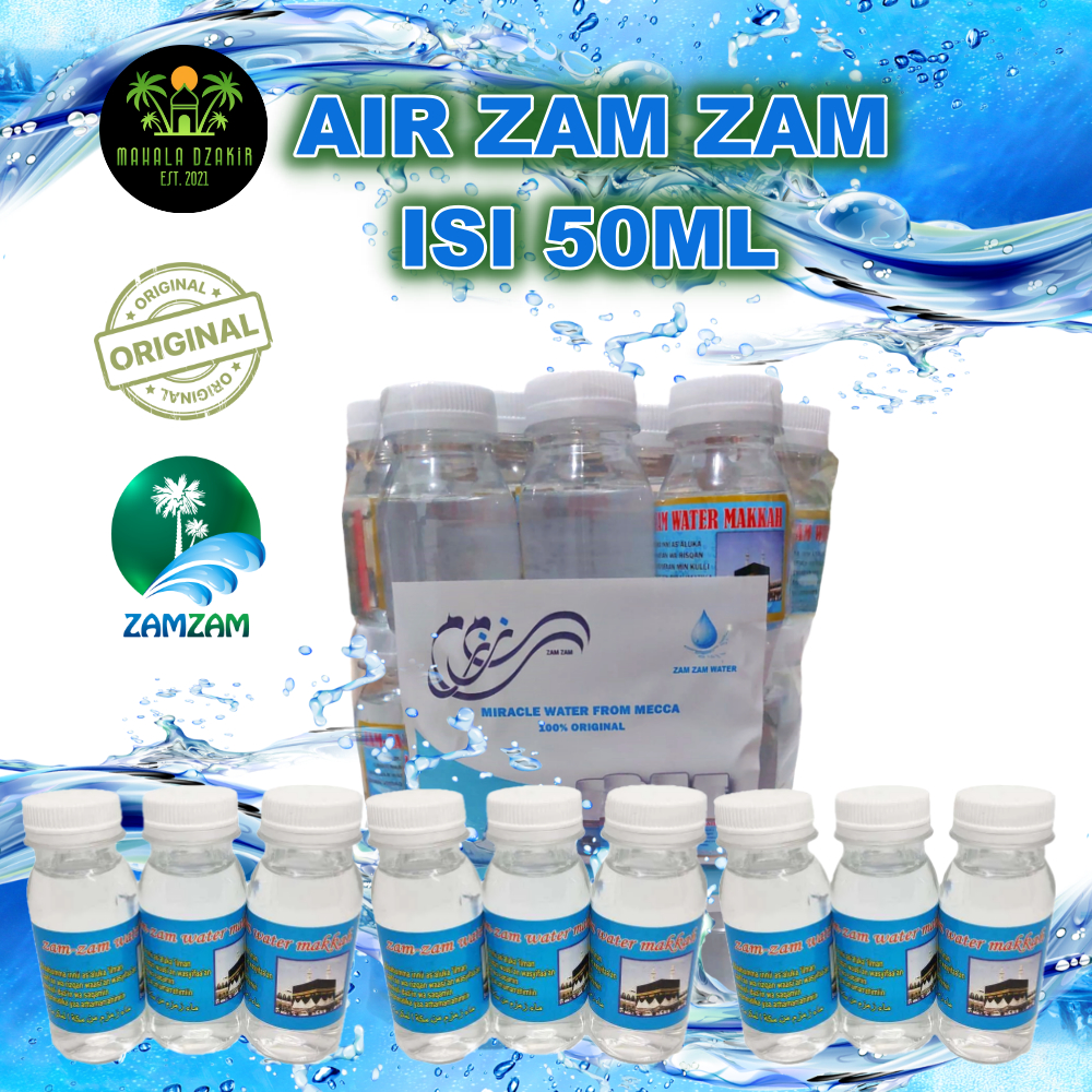 

Air zam zam asli kemasan botol 50ml [1pak isi 10-50 botol]