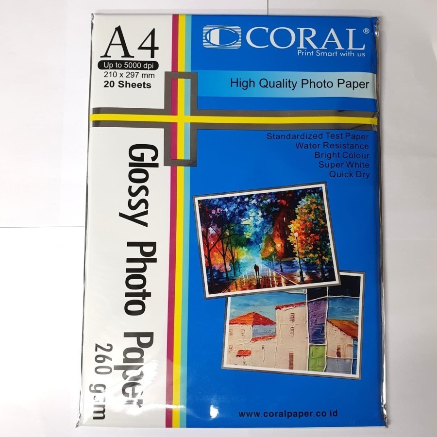 CORAL GLOSSY PHOTO PAPER 260gsm A4