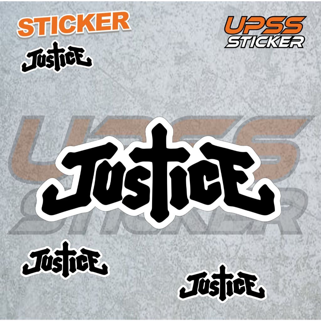 

Stiker Sticker Justice Case Phone Logo Brand Band Aesthetic Journal Clothing Basic Casing Striping Tempel Label Merk Dinding Graftac Vinyl High Quality decal