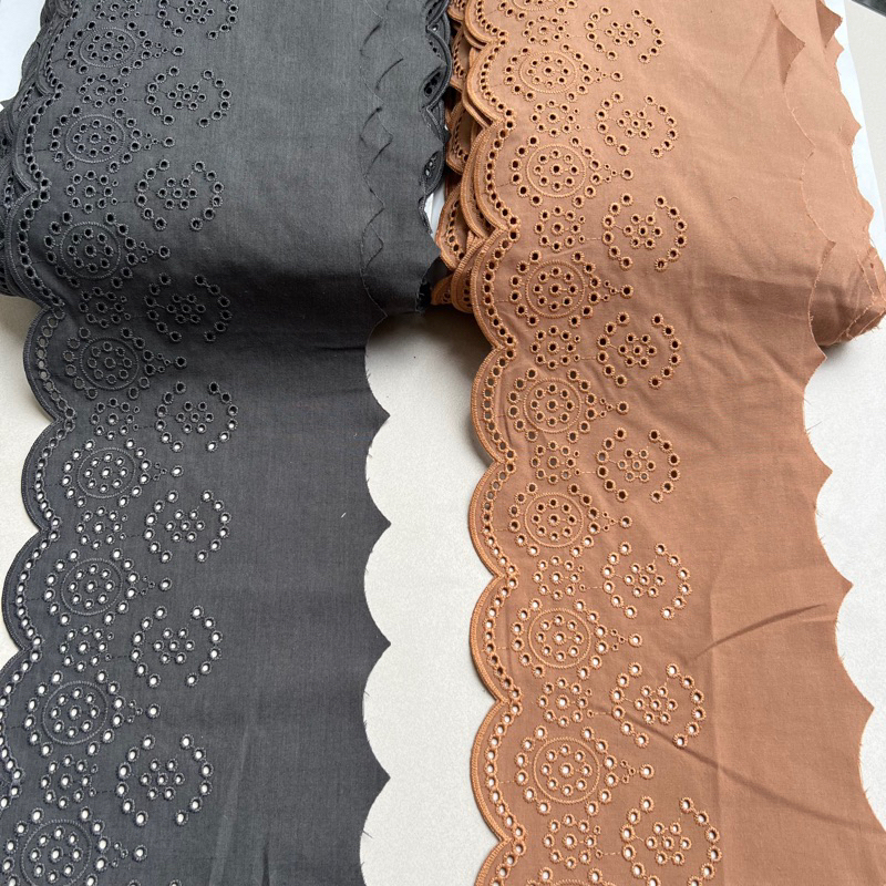 renda katun lebar 15cm harga permeter