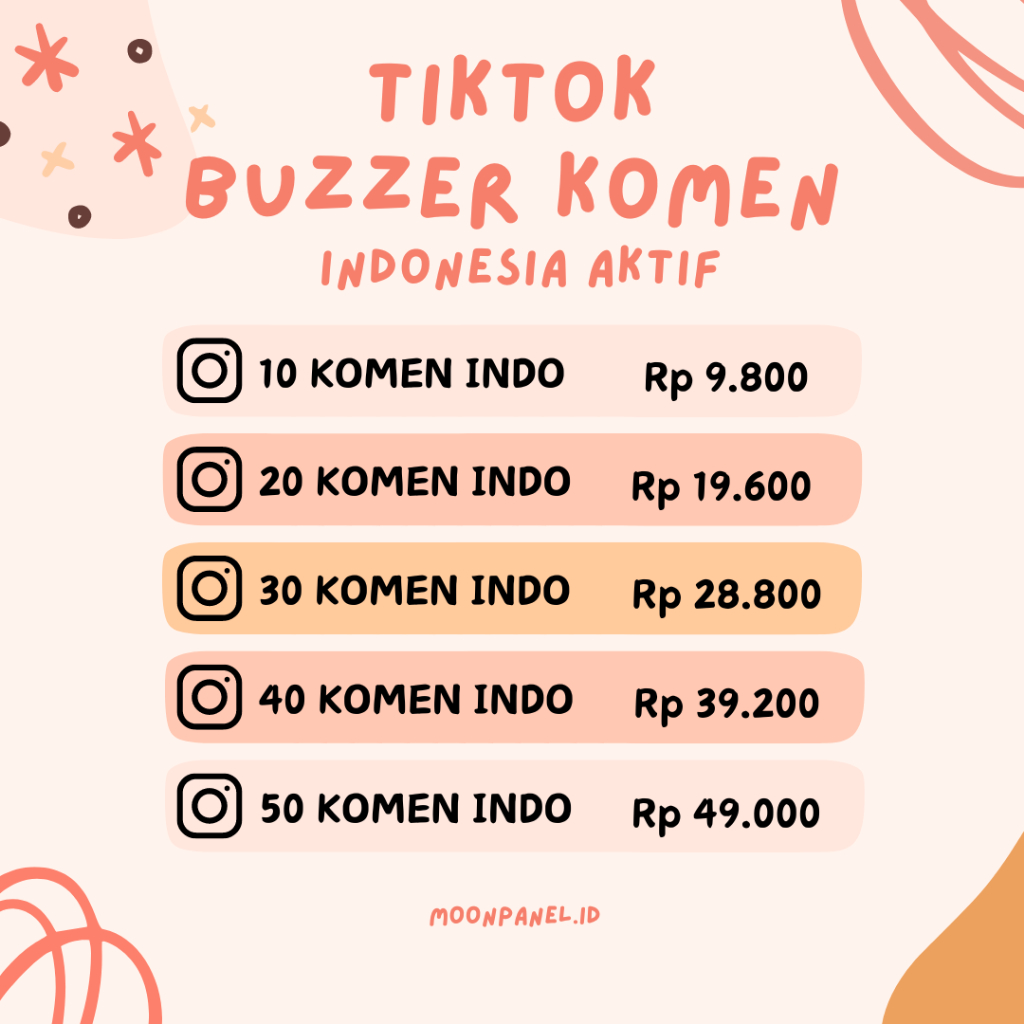 JASA KOMEN TIKTOK BUZZER KOMEN INDONESIA