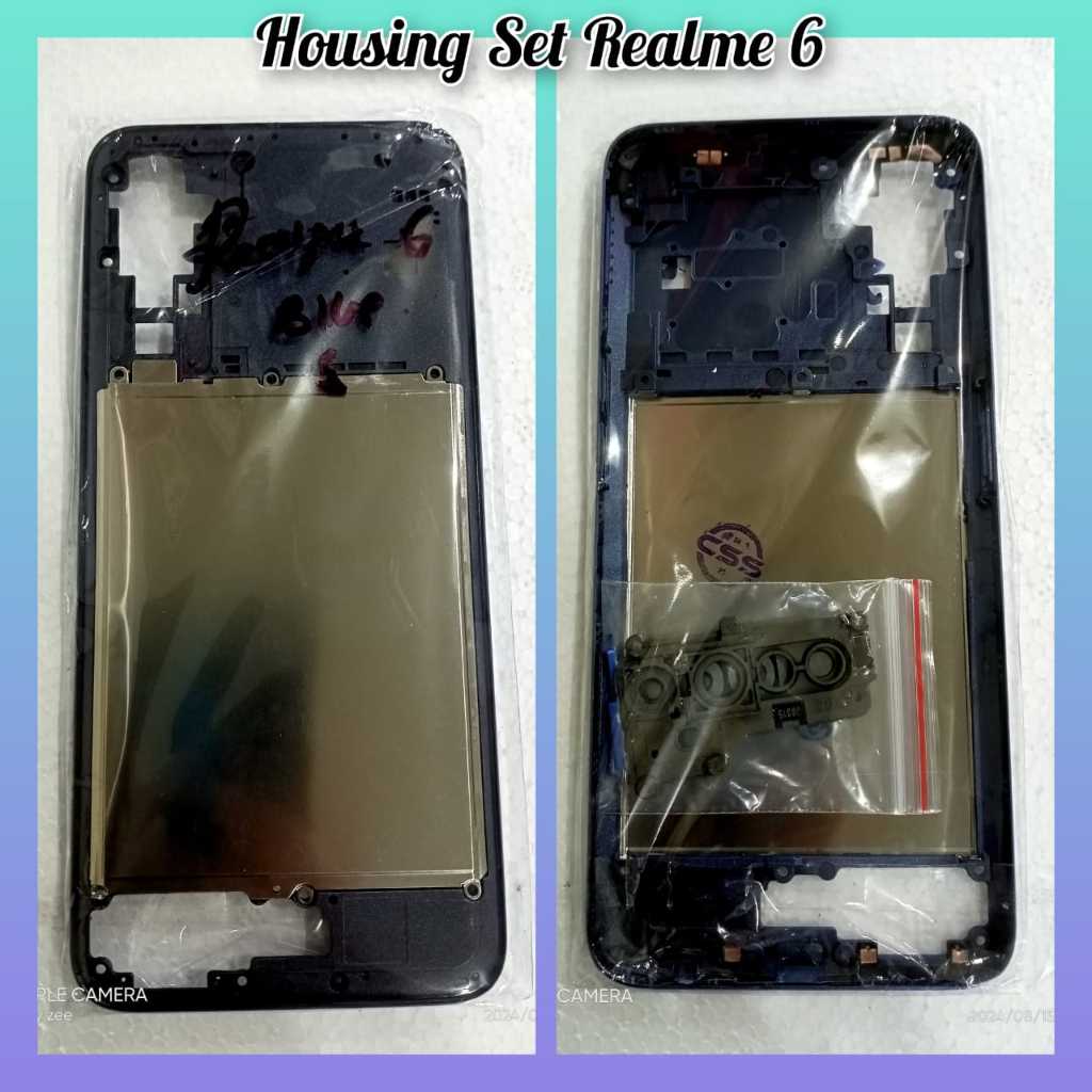 Housing Set Realme 6 Bazel Casing Rangka Casing Realme 6