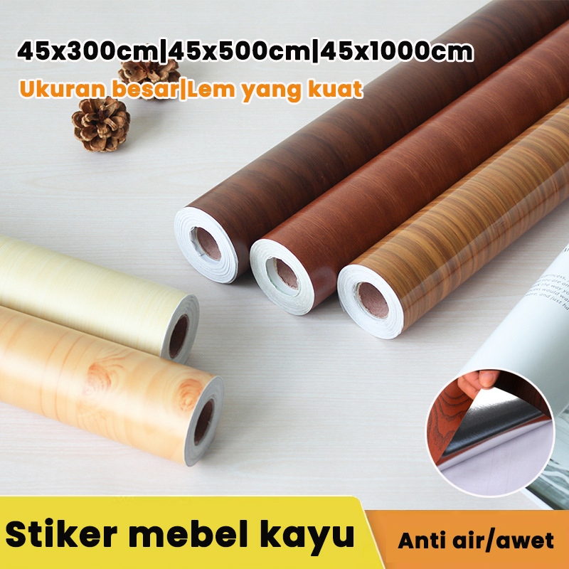 【grandmaster】wallpaper lemari stiker motif kayu furniture wallpaper lemari kayu wallpaper untuk lema