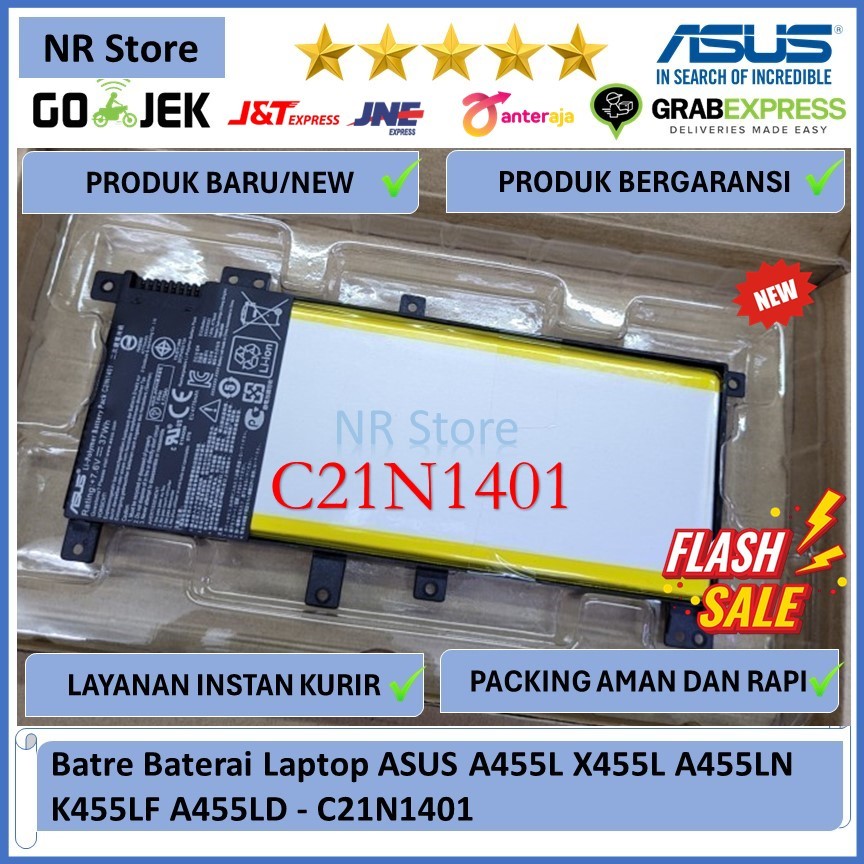 BATRE BATERAI LAPTOP ASUS X454Y ( C21N1401 ) X454 X454W X454WA NEW ORIGINAL