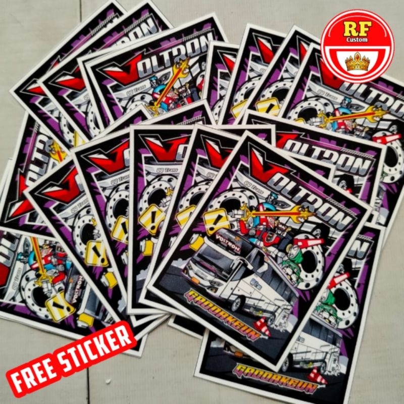 

(free sticker)STICKER BUS THE VOLTRON QQ TRANS HOLOGRAM 5 PCS / STIKER BUS TERBARU