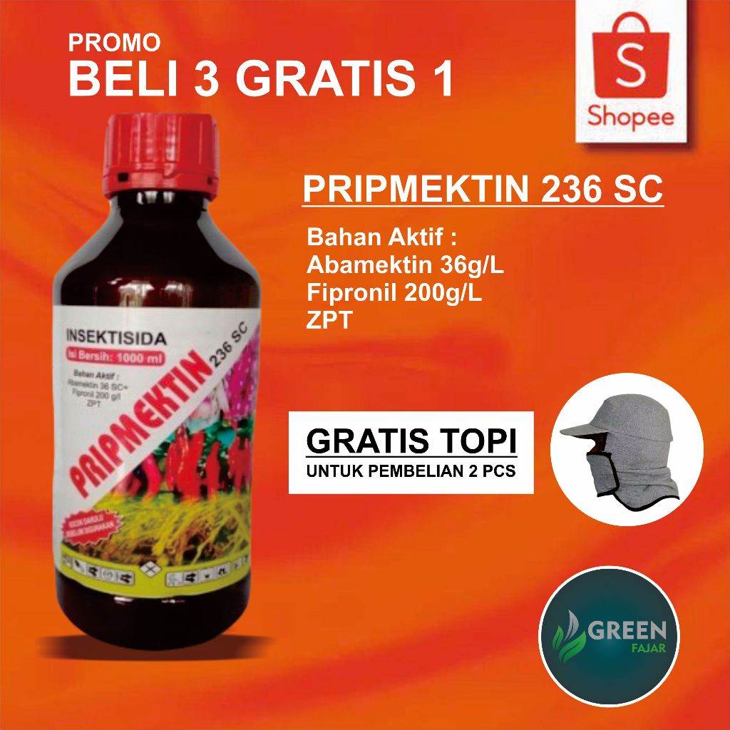 PRIPMEKTIN 236SC 500ML PROMO Grosir /Abamektin/Fipronil/zpt/abacel/insektisida