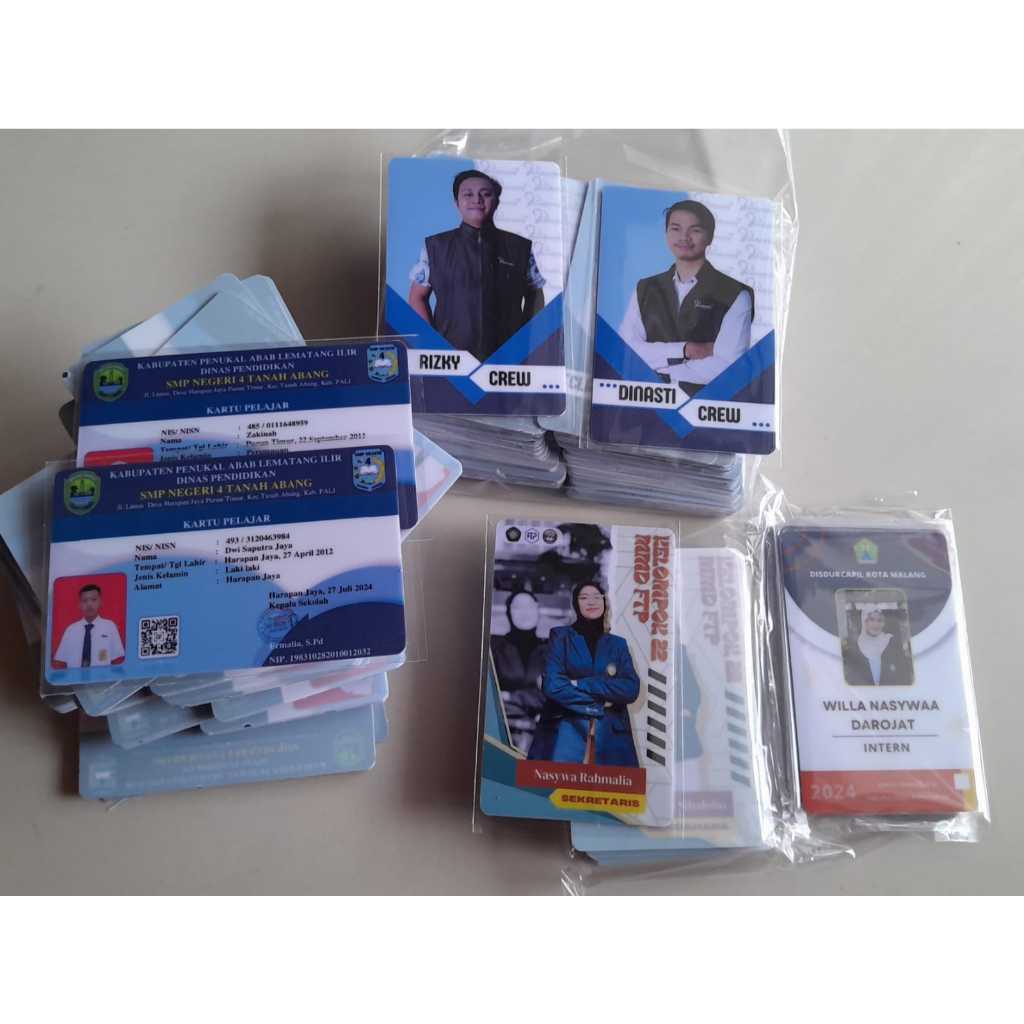 

Kartu Pelajar Member Card Kartu KKN Mahasiswa Bahan PVC Proses Cepat Satuan
