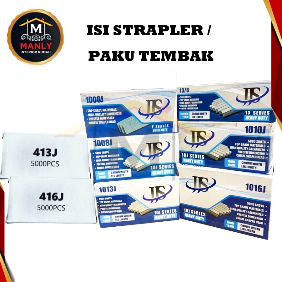 

MURAH ABIEZ Air Stapler 416 J 413J Paku U isi 5 pcs Refill isi Staples 416 J 413J