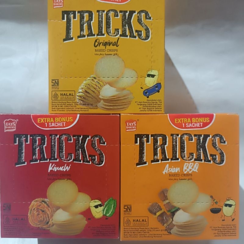 

Biskuit tricks kimchi 1 box isi 10 pcs trick original triks asian Bbq