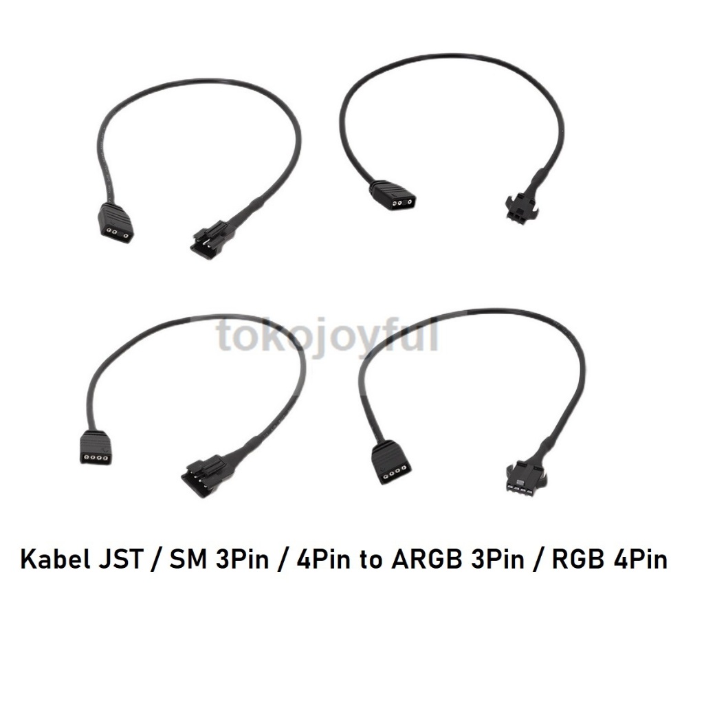 Kabel adapter converter JST SM 3pin 4pin to RGB ARGB Lian Li DRGB Phanteks