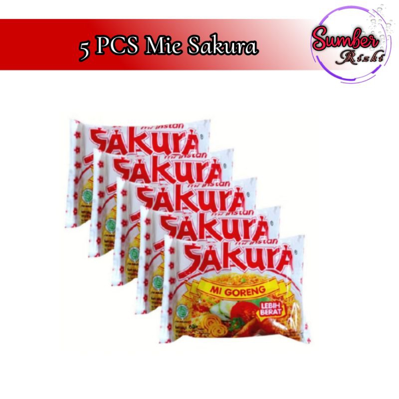 

[ PAKET 5 PCS ] Mie Sakura Mi Goreng Instant