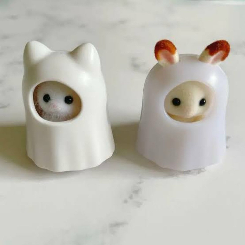 (READY STOCK INSTANT) SYLVANIAN FAMILIES BLINDBAG BABY CUSTOME SERIES GHOST BUNNY GHOST CAT PERSIAN 