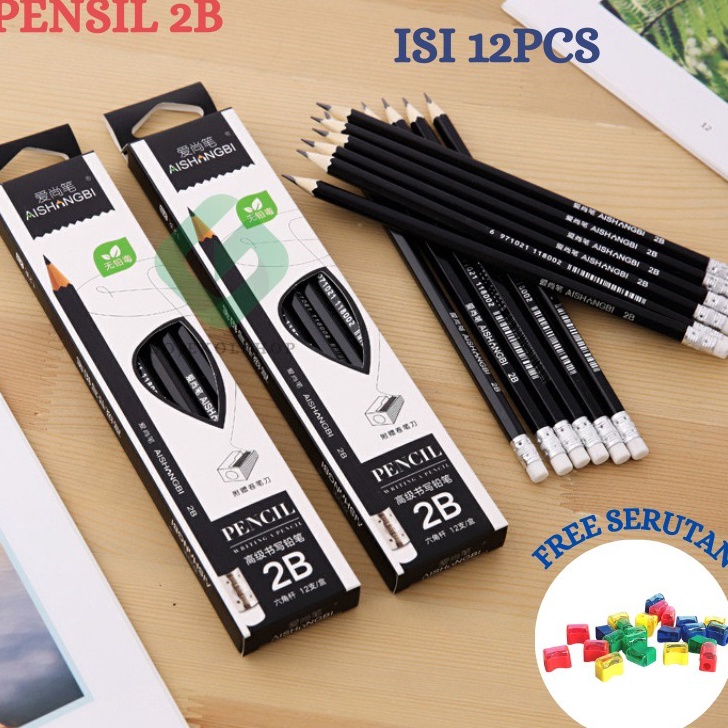 

BELI SEKARANG PENSIL UJIAN 2B EXAM PENSIL ALAT TULIS GRADE ISI 12PCS BONUS SERUTAN