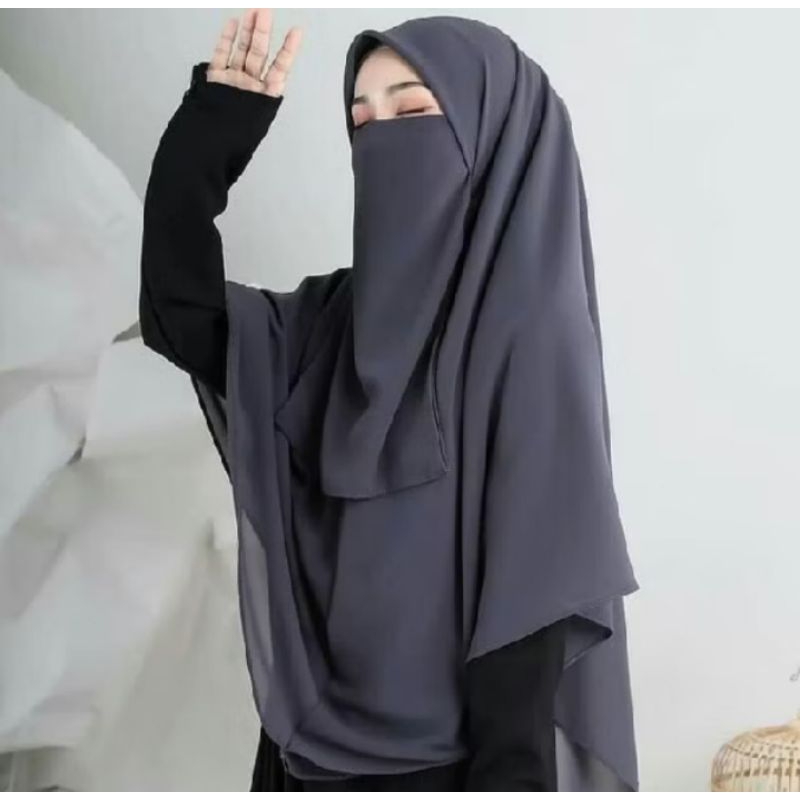 cod (set cadar) jilbab khimar syar'i segi empat instan jumbo premium