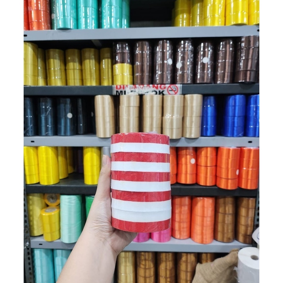 

MAKSIMAL Pita Merah Putih 1inch 25mm Bendera 1 inch 1