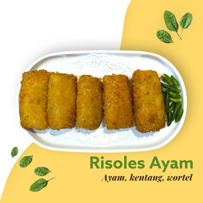 

GORENG 2 pcs Risoles ayam special / risoles ragout ayam / smoked beef mayo risoles