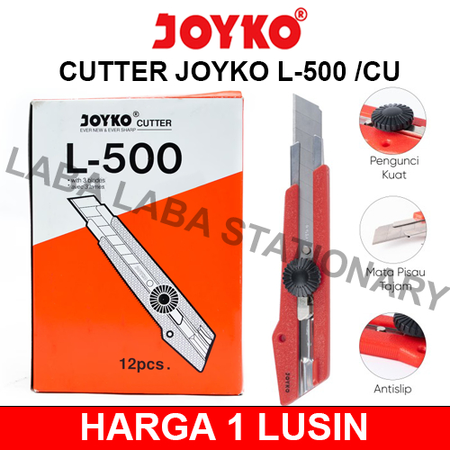 

CUTTER BESAR JOYKO L-500 / L 500 CU / PISAU KATER BESAR SERBAGUNA SILET L 500 [PAK]
