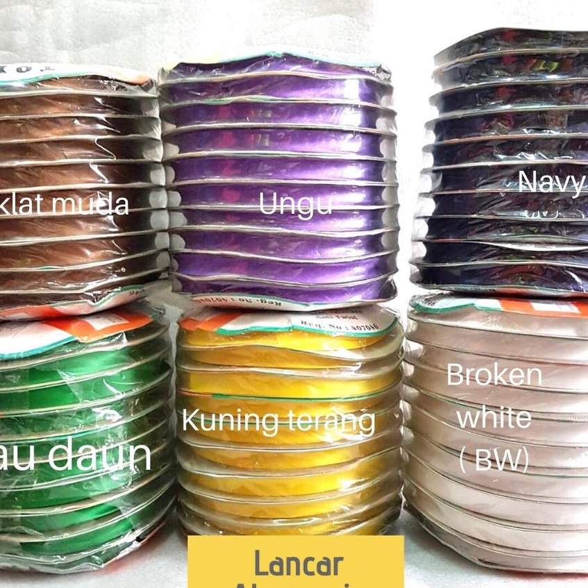 

SPONTAN Pita Bisban Polos Satin isi 36 yard STAR Satin Bias Tape per 1 roll