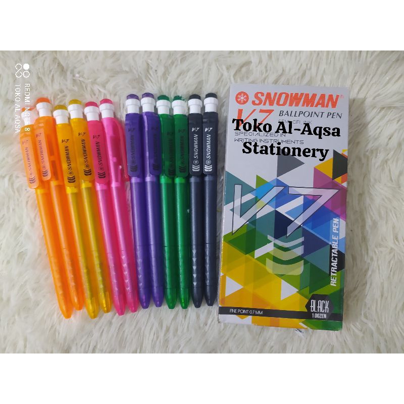 

Bolpoin//Pulpen//Bolpen Snowman V7 Hitam (1pcs)