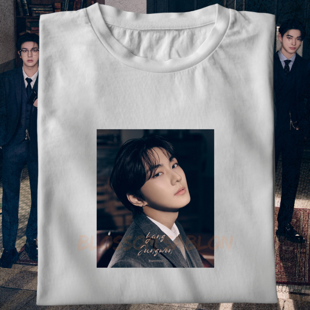 Kaos Jungwon Memorabilia / Katun Combed 24s Jungwon Heeseung Jay Jake Sunghoon Sunoo Ni-ki Enhypen E