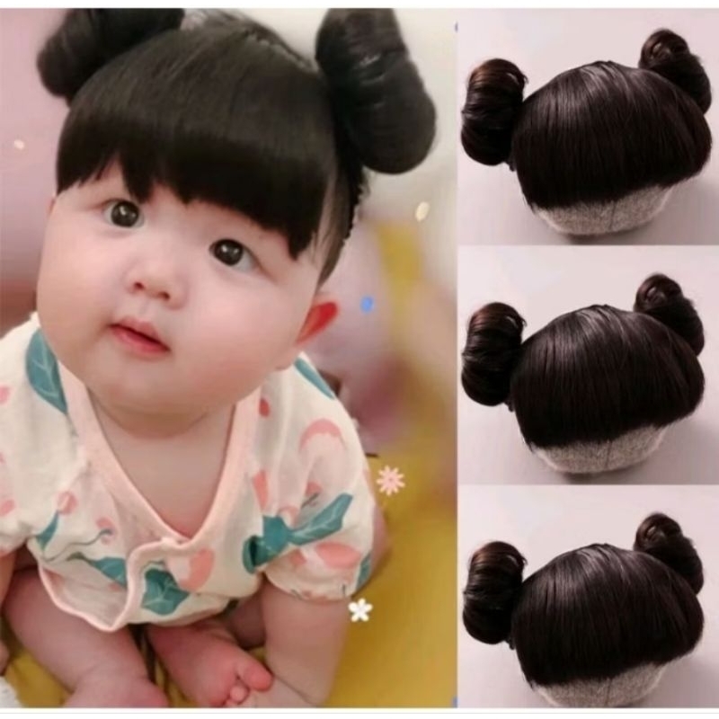 Bandana Wig poni anak/wig bando poni bayi/childer baby hair bands wig