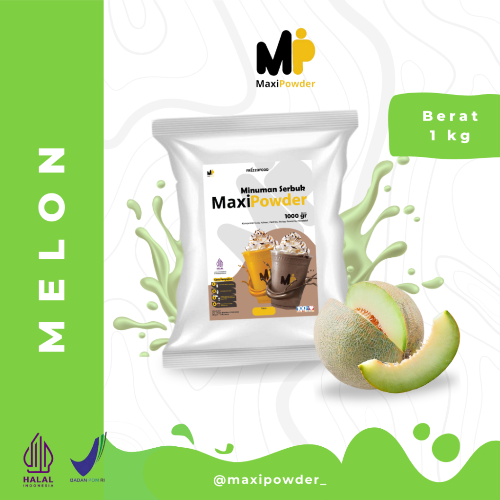 

Bubuk Minuman Rasa Melon 1kg / Minuman Kekinian Melon Termurah / MaxiPowder