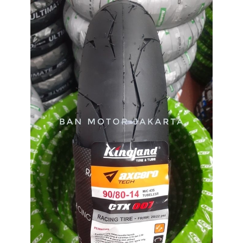 Ban Matic Tubeless 90/80-14 Kingland CTX Ban Racing Motor  Matic Soft Compound Ring 14