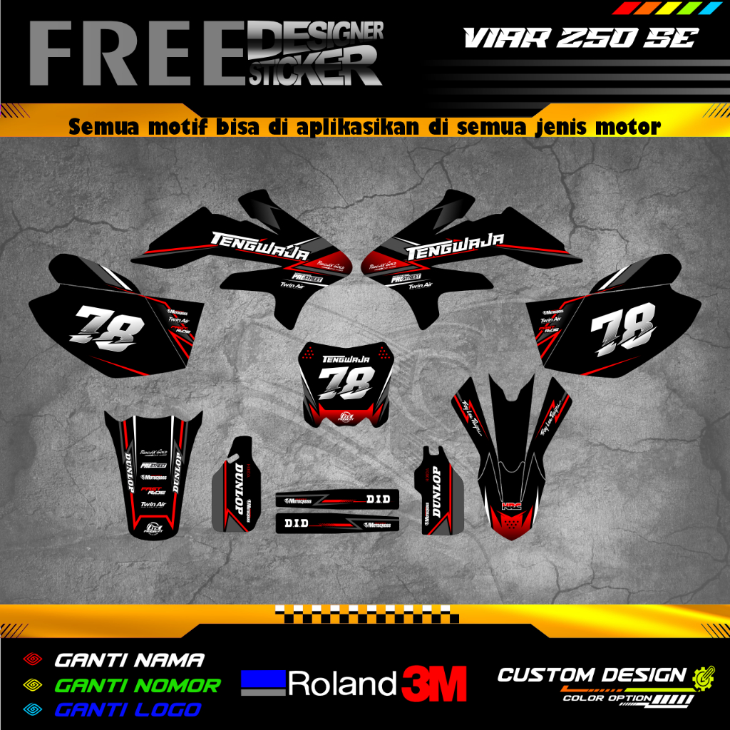 DECAL STIKER VIAR 250 SE FULL BODY BISA CUSTOM