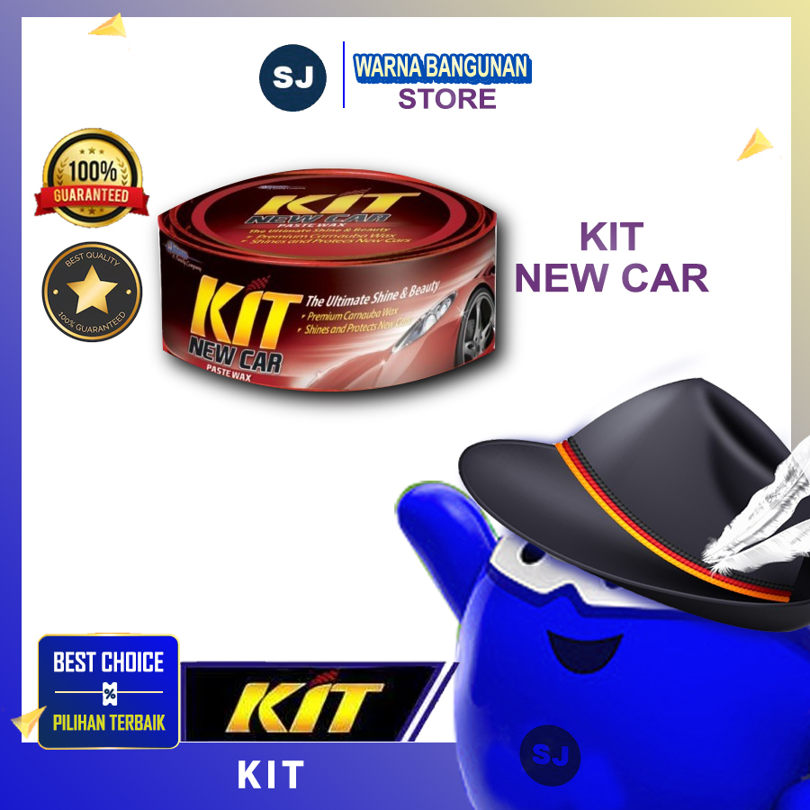 KIT WAX CAT PENGKILAP CAT MOBIL WAX PASTE NEW CAR KALENG MERAH 225 gr