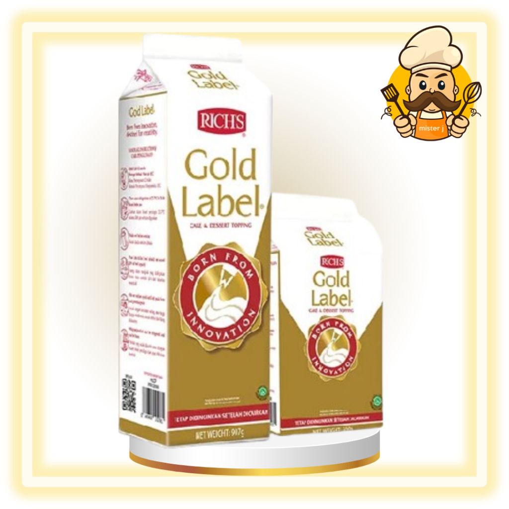 

Rich Whip Topping Gold Label 500ml | 907ml TANPA ES BATU | Whip Cream Best Seller | Rich's Whip Topping Gold Label
