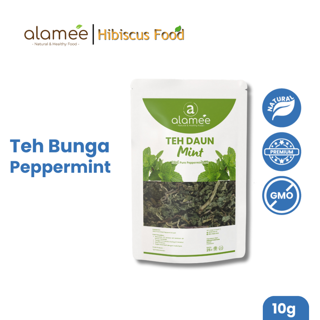 

ALAMEE Peppermint Tea Teh Daun Mint Organik Pappermint Papermint Kering Dried Herbal Organic10gr