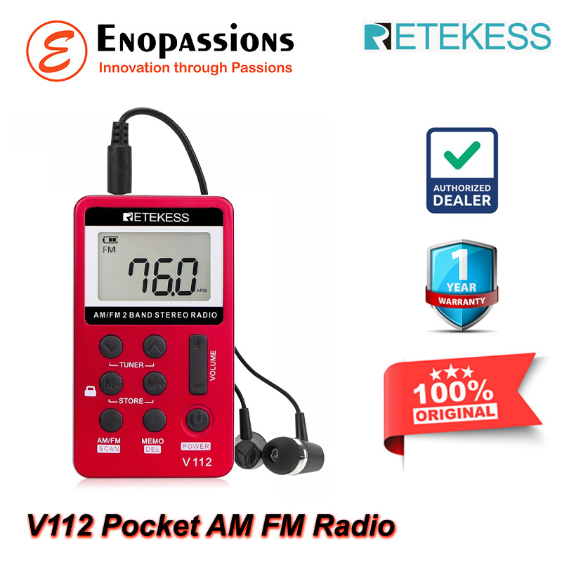 Retekess V112 Radio AM|FM Stereo Portabel