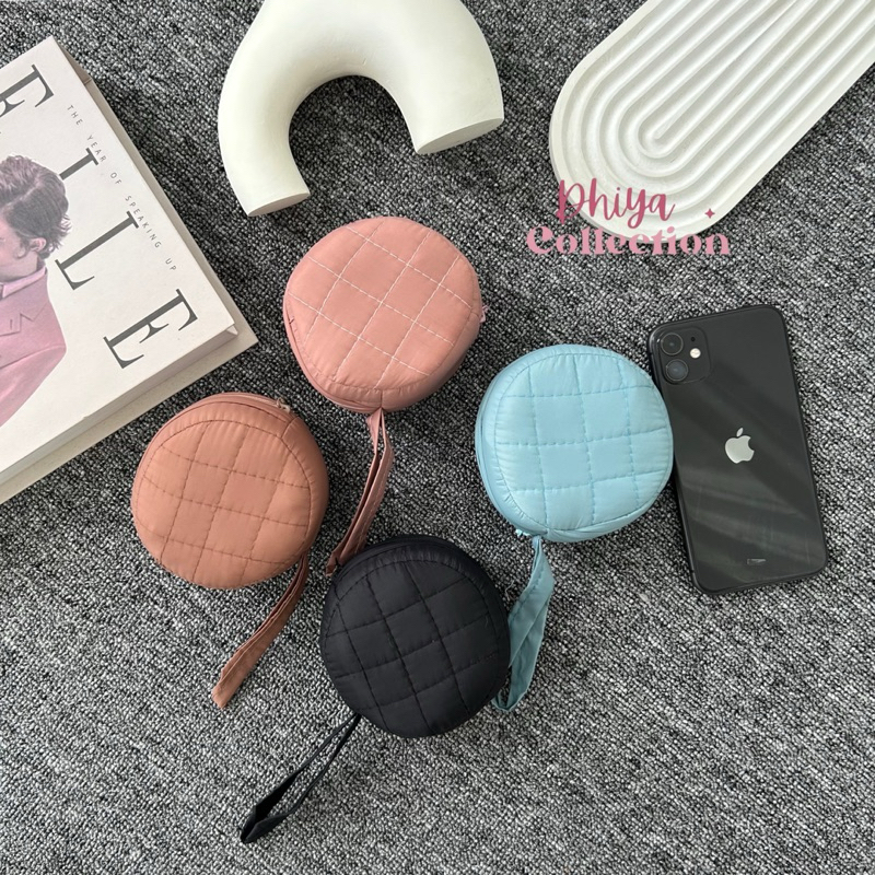 Dhiya Collection - Mukena Fatima Traveling Pouch Parasut Korea - mini pouch travel - mukena masuk ta