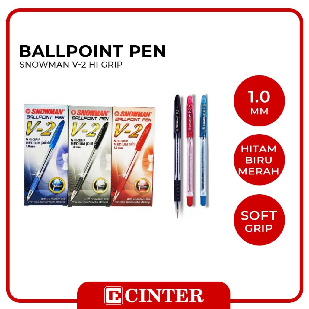 

SNOWMAN - BOLLPOIN / PULPEN / PEN / PENA V2 HI - GRIP M 1.0