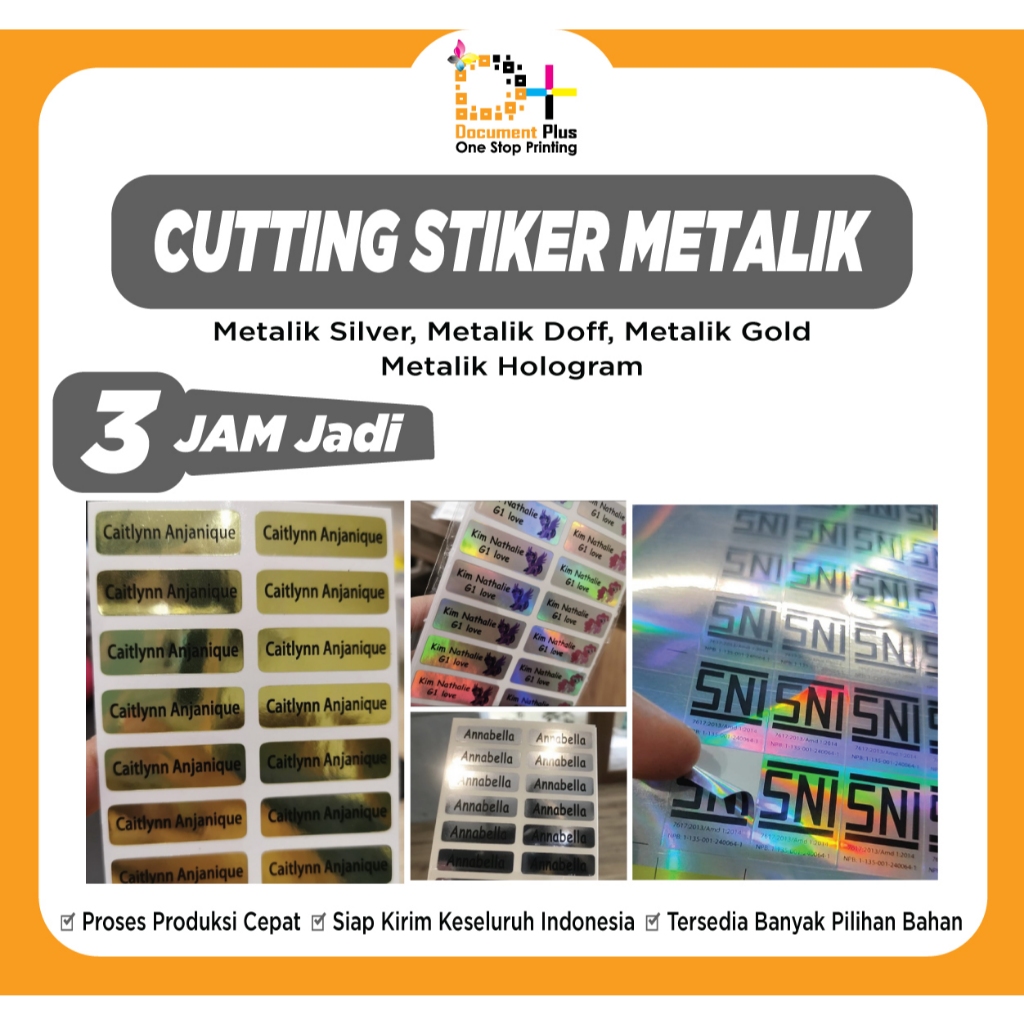 

Cetak Seticker metalik hologram | Print + Kiss Cut Murah a3+