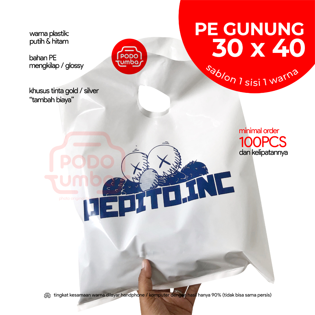 

Sablon Plastik Plong PE Gunung 30x40 Glossy Mengkilap