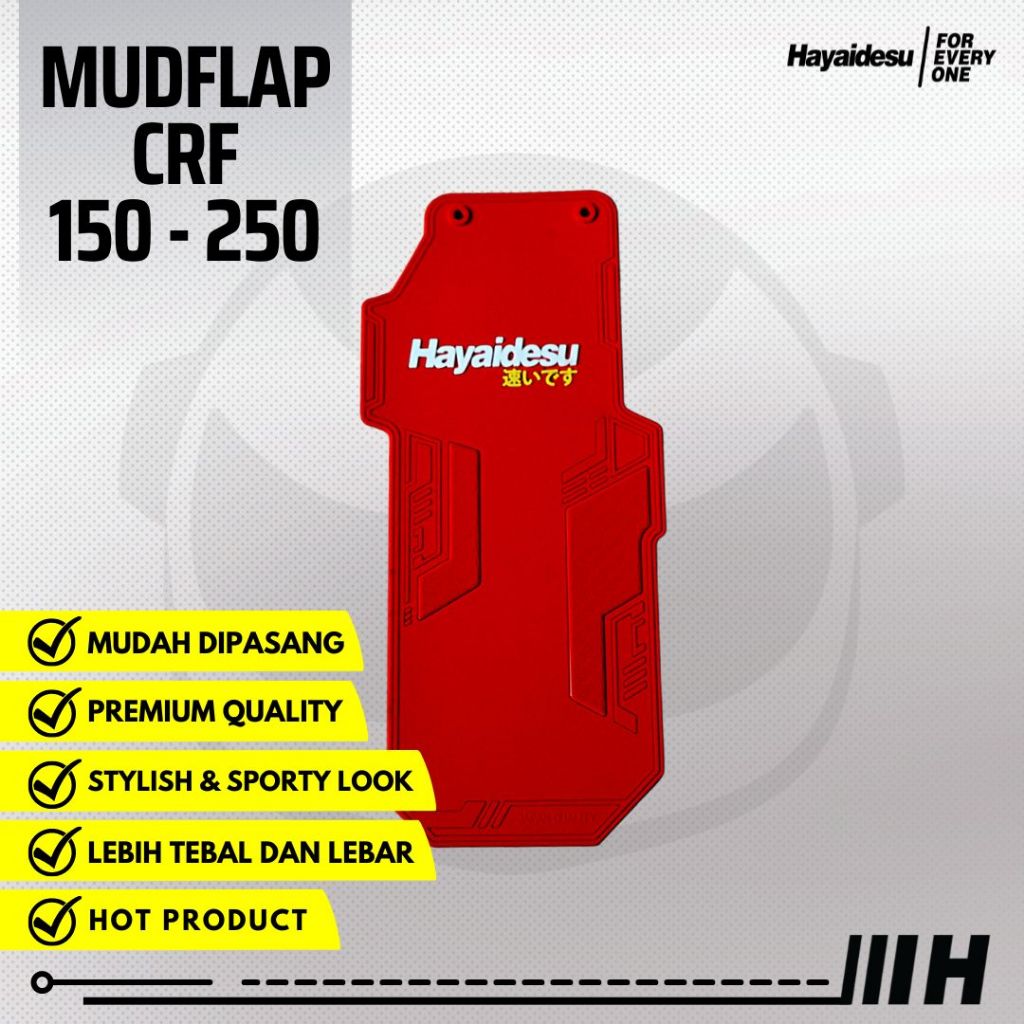 Hayaidesu Honda CRF 150L / 250 Rally Mudflap Penahan Lumpur