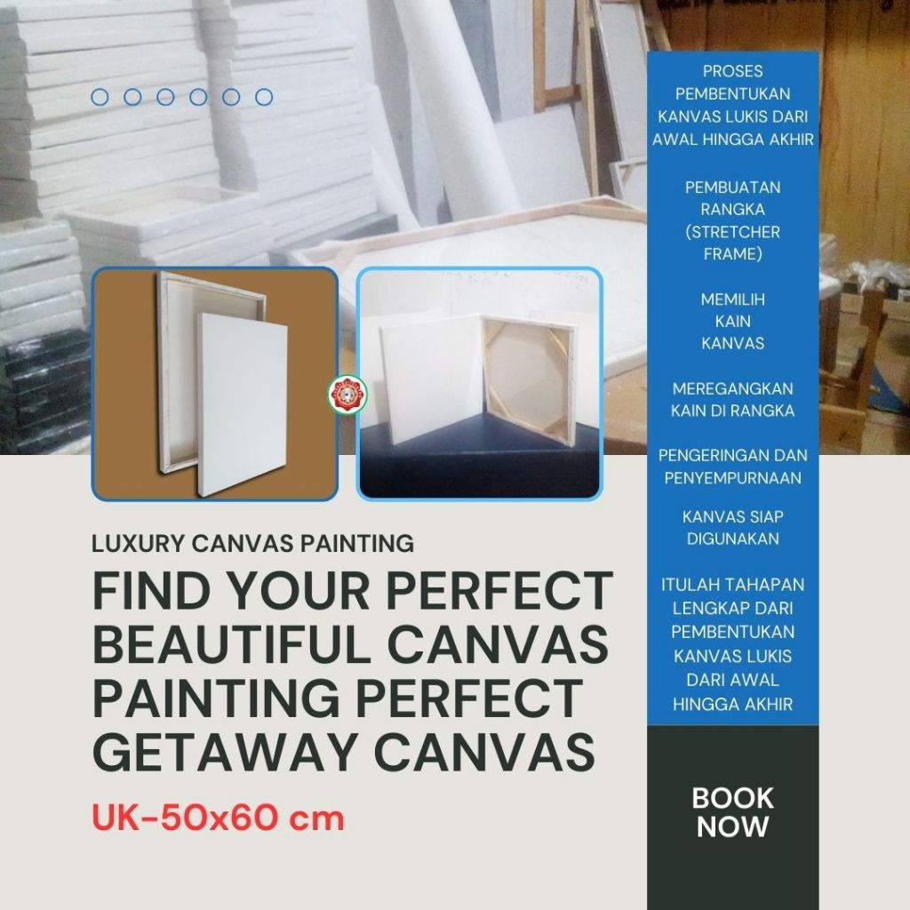 

PROMO! Kanvas Lukis Premium 50x60 cm|Putih-High|Kayu Besar-Ideal untuk Acrylic&Oil| Harga Terjangkau