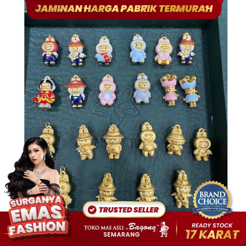 LIONTIN / CHARM LABUBU EMAS 24K HK HONGKONG 999% - ASLI BAGONG GOLD BAGONG EMAS