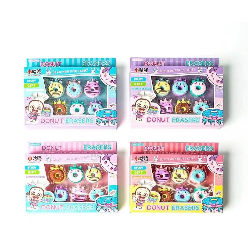 

Penghapus Donat Unicorn / Donut Eraser Isi 6