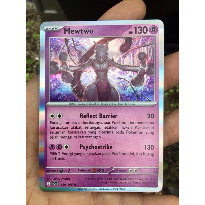 KARTU MEWTWO HOLO RARE POKEMON