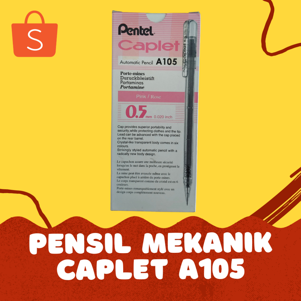 

Pensil Mekanik Pentel Caplet A-105 Single