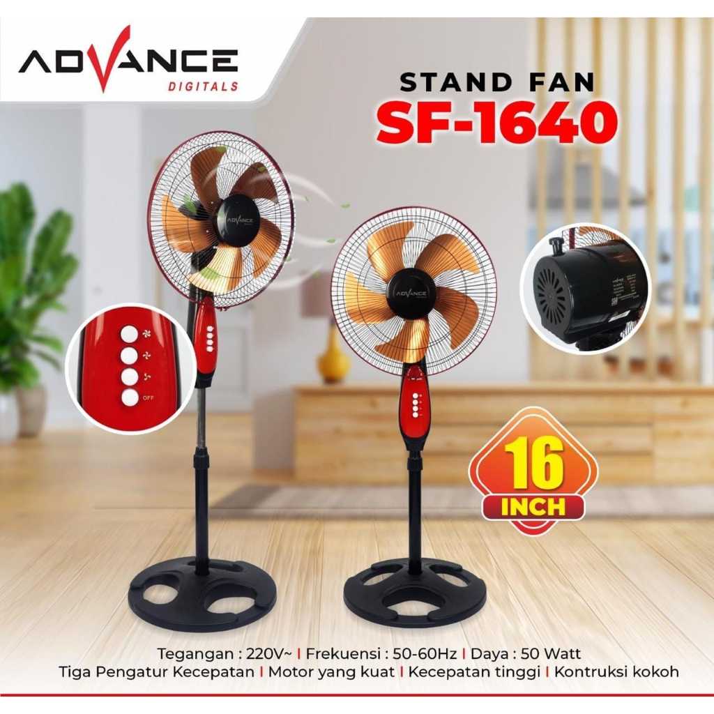Kipas Angin Advance SF-1640 Stand Fan Kipas Angin berdiri 16 inch | Advance Kipas Angin Besi 16 Inch