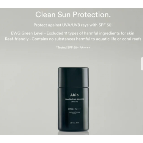 ABIB Heartleaf Sun Essence Calming Drop SPF50+ PA++++ 50ml EXP 2027 02