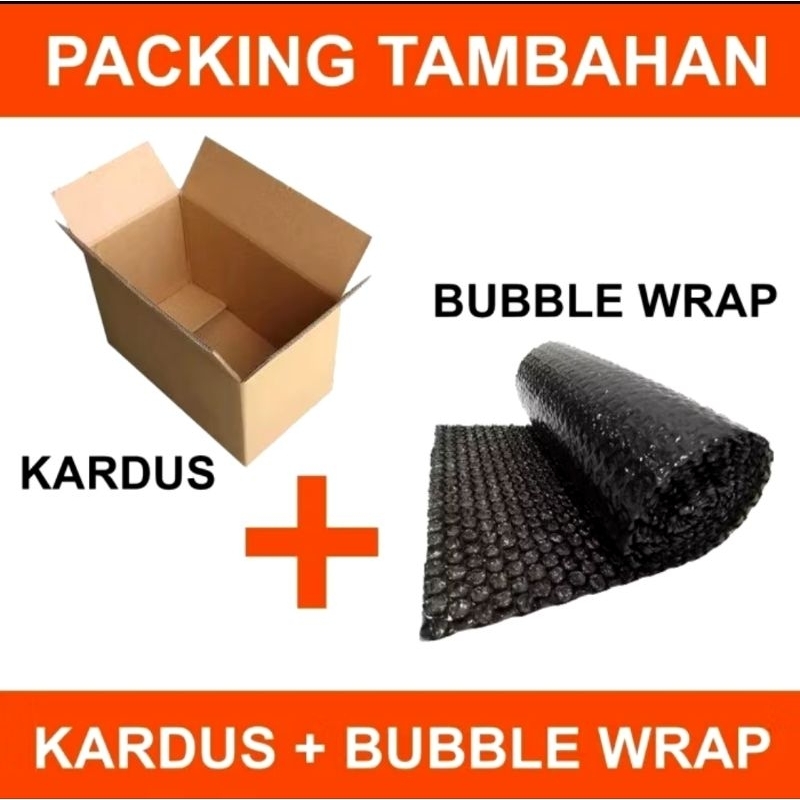 

Tambahan Extra Packing Pengiriman Bubble Wrap Dan Kardus