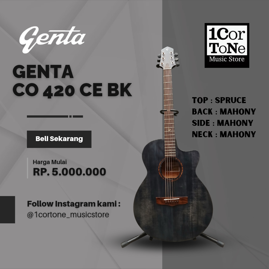 Gitar Akustik GENTA CO 420 CE BK