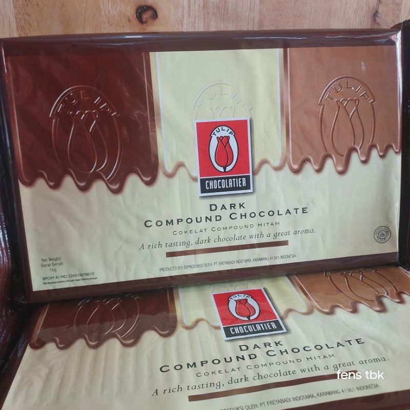 

TULIP DARK COMPOUND CHOCOLATE 1 KG / COKELAT TULIP 1 KG