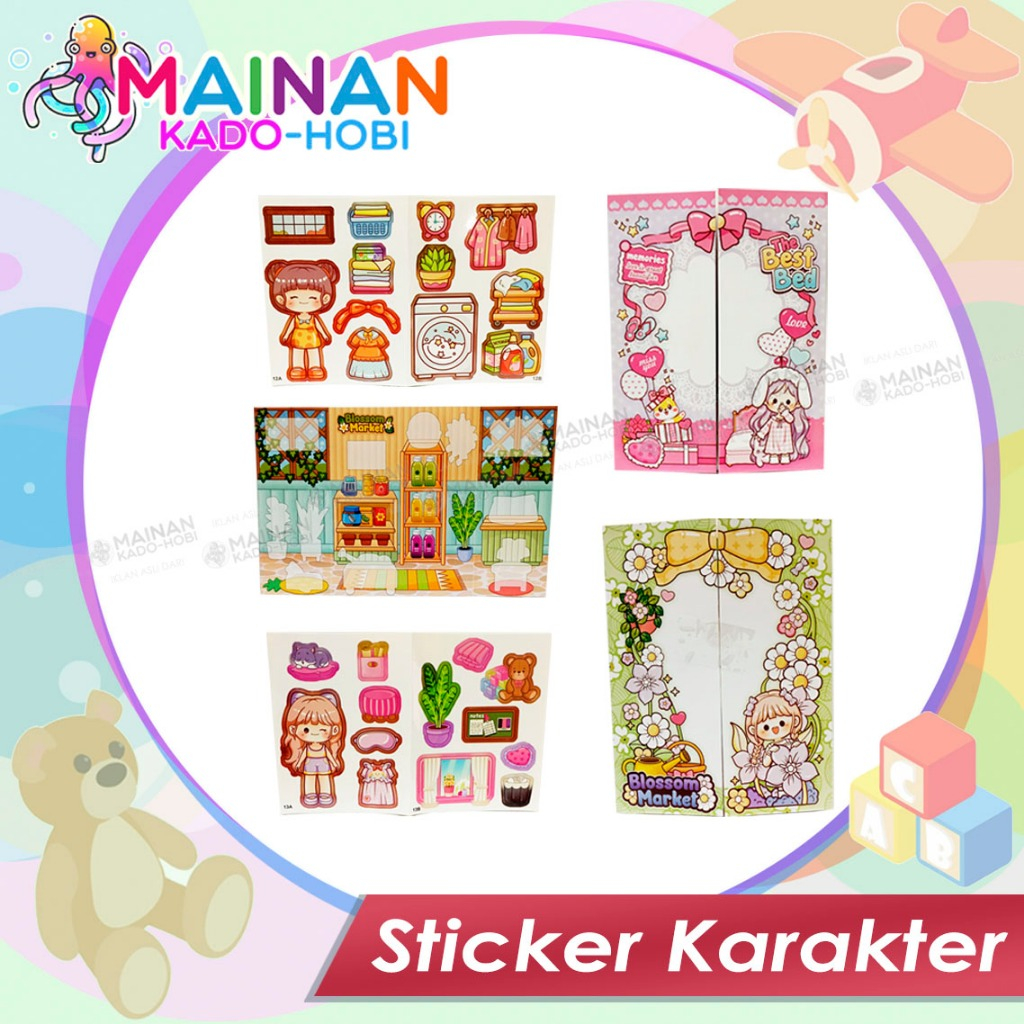 

HOBI KOLEKSI MAINAN EDUKASI ANAK BONGKAR PASANG TEMPEL STIKER KARAKTER